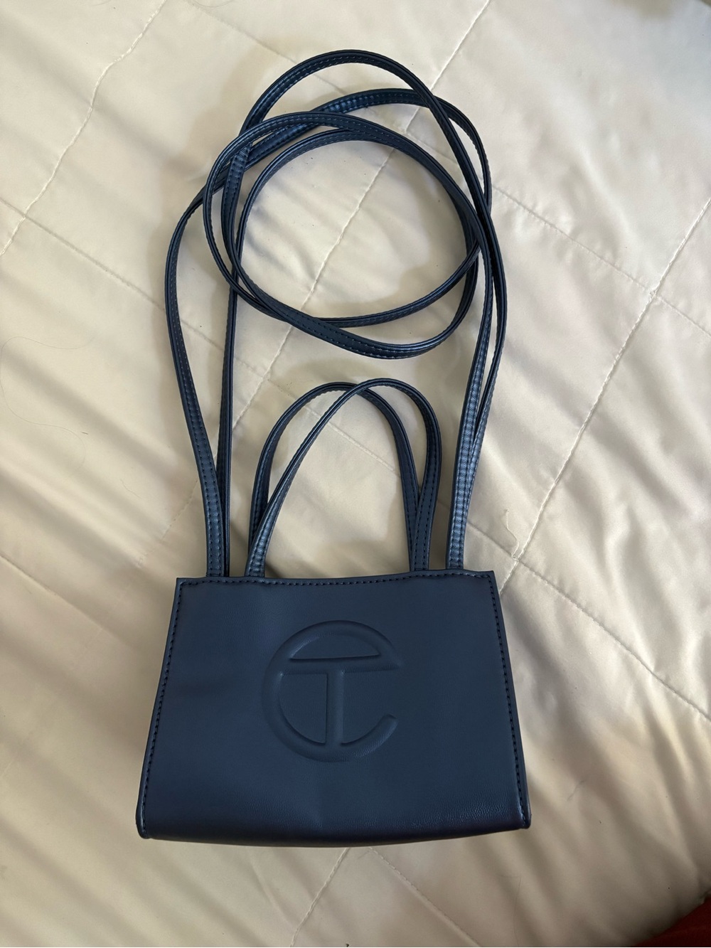 Embossed Mini Crossbody Bag in Navy - Women